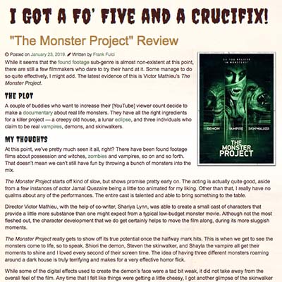 I Got a Fo’ Five and a Crucifix! The Monster Project Review